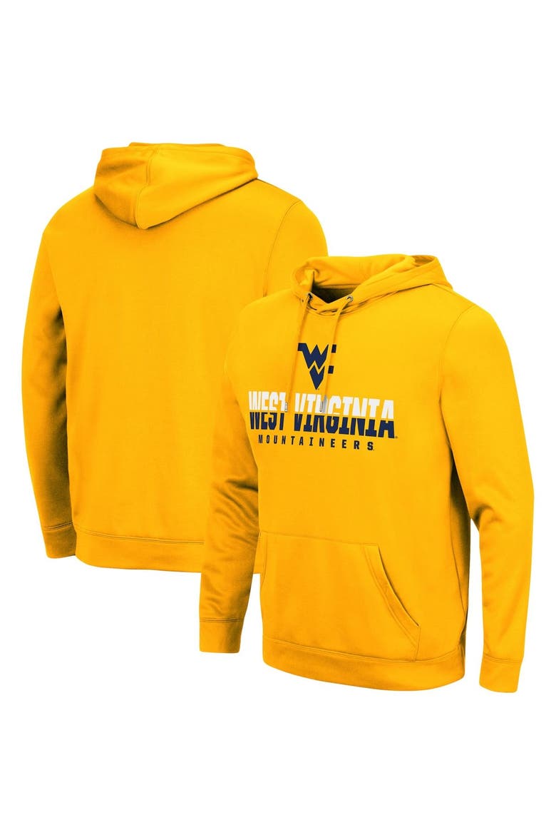 Men's Colosseum Gold West Virginia Mountaineers Lantern Pullover Hoodie, Main, color, Gold