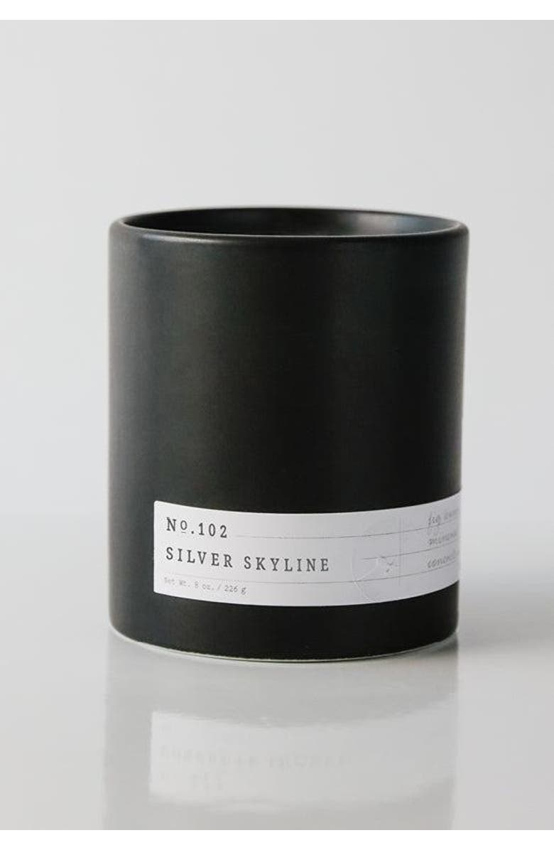 Aerangis No. 102 Silver Skyline Scented Candle, Alternate, color, Black