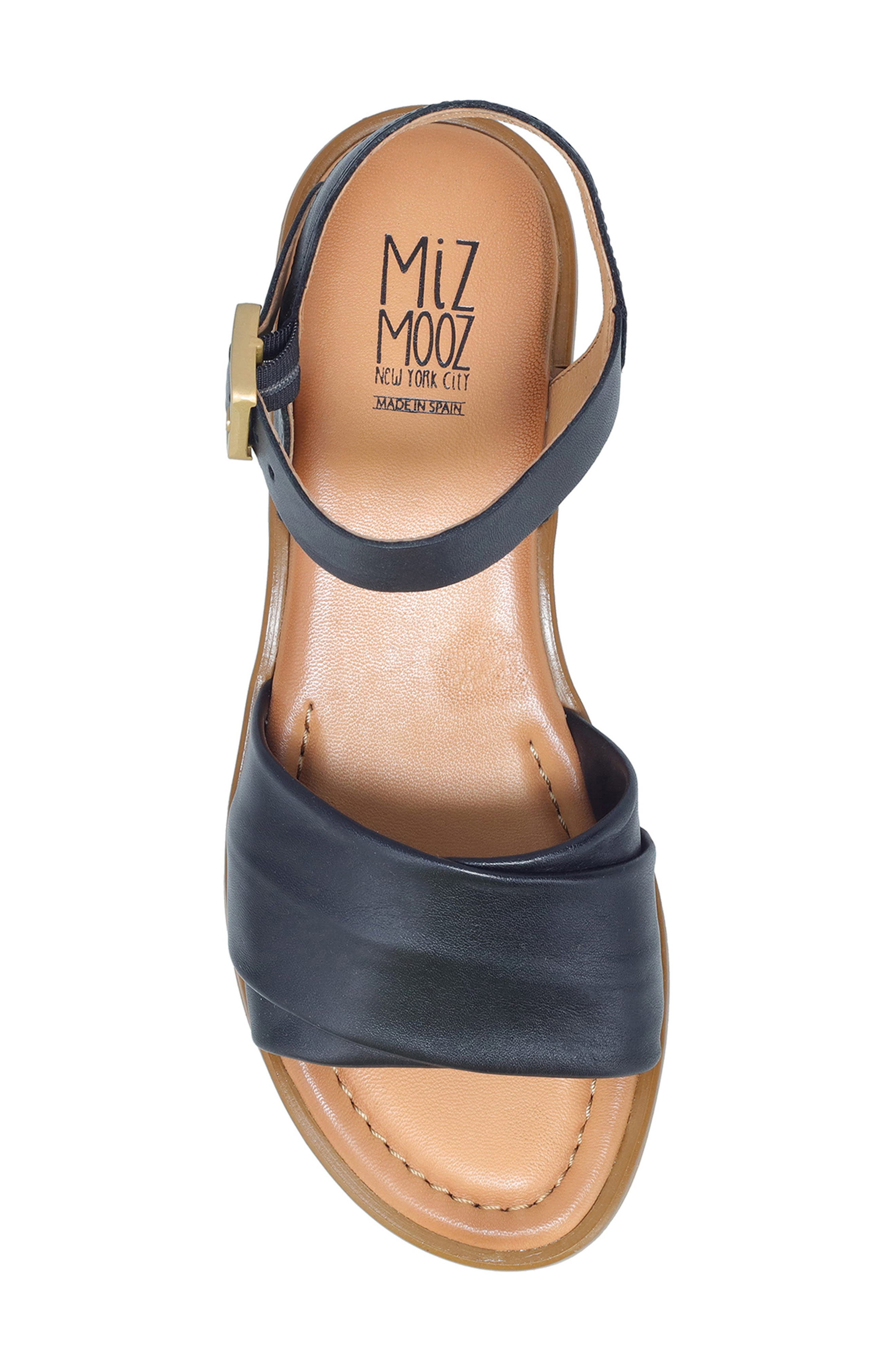 Miz Mooz Sanna Ankle Strap Sandal, Alternate, color, Black