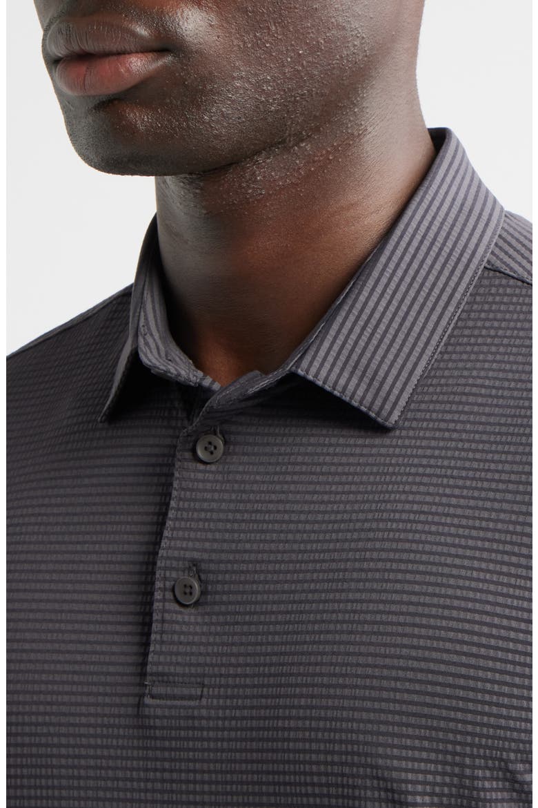 Copa Pinstripe Polo, Alternate, color, PEWTER