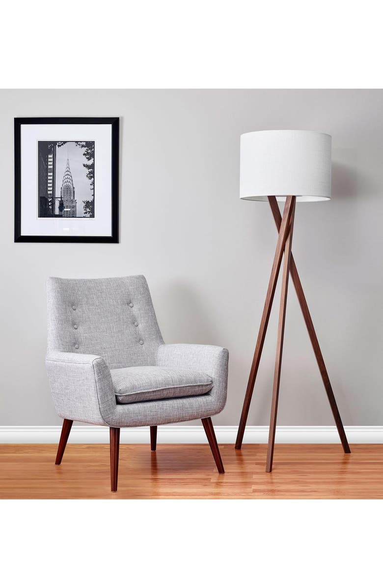 ADESSO LIGHTING Brooklyn Floor Lamp, Alternate, color, Walnut