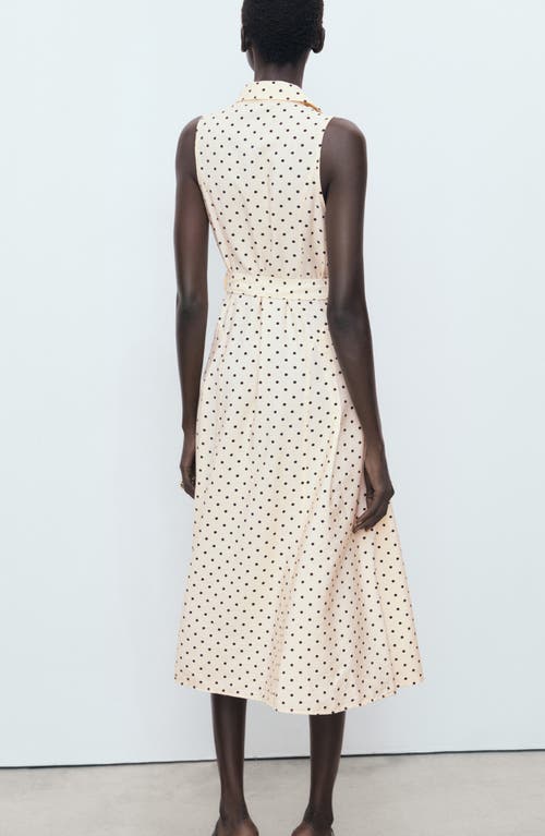 Mango Polka Dot Shirtdress In White