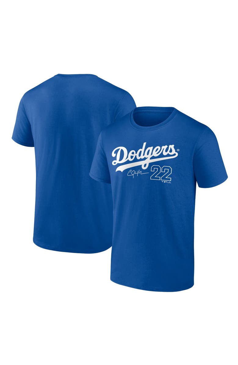 FANATICS Men's Fanatics Branded Clayton Kershaw Royal Los Angeles Dodgers Player Name & Number T-Shirt, Main, color, 