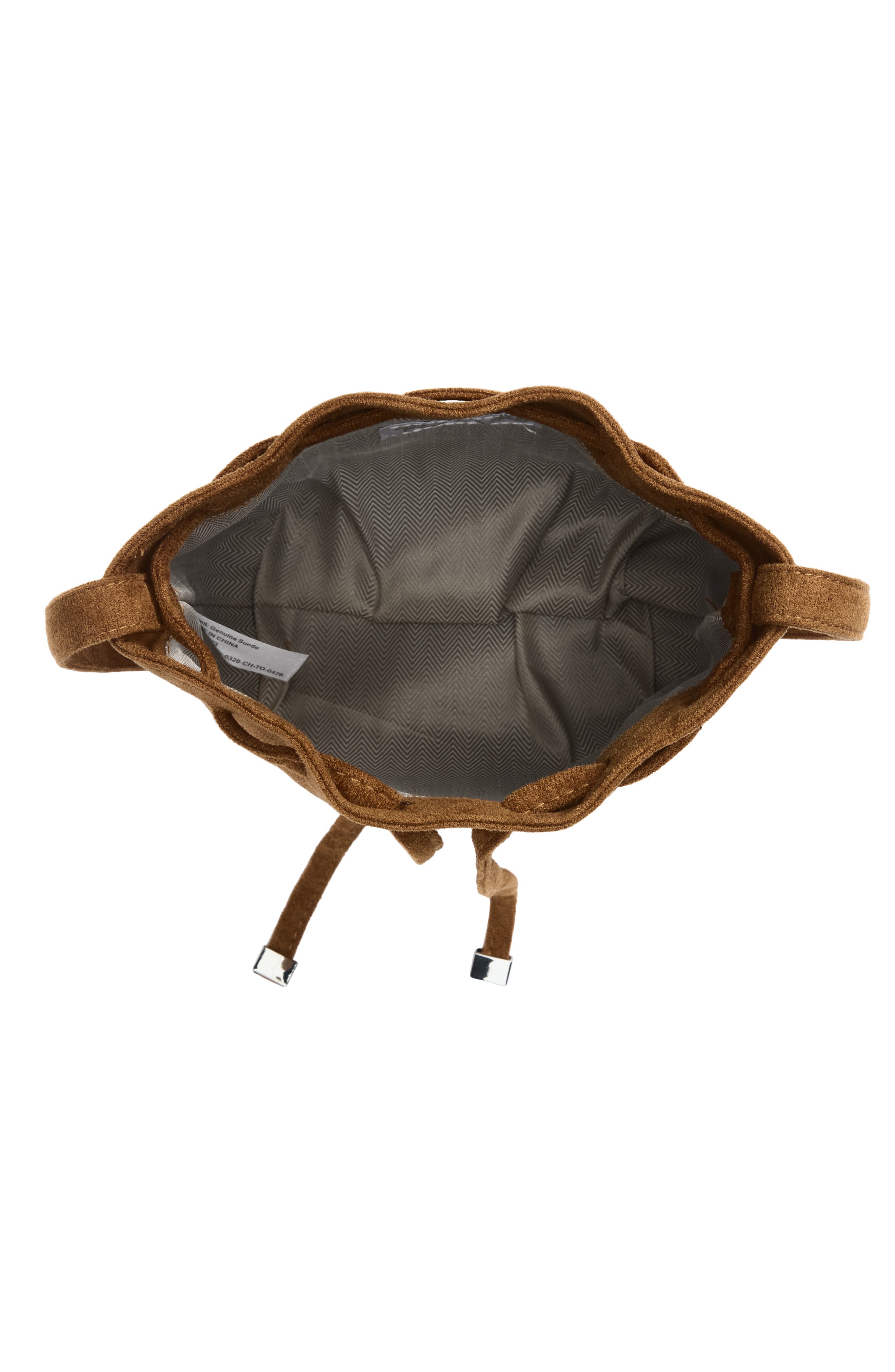 Kids' Suede Bucket Bag, Alternate, color, BROWN