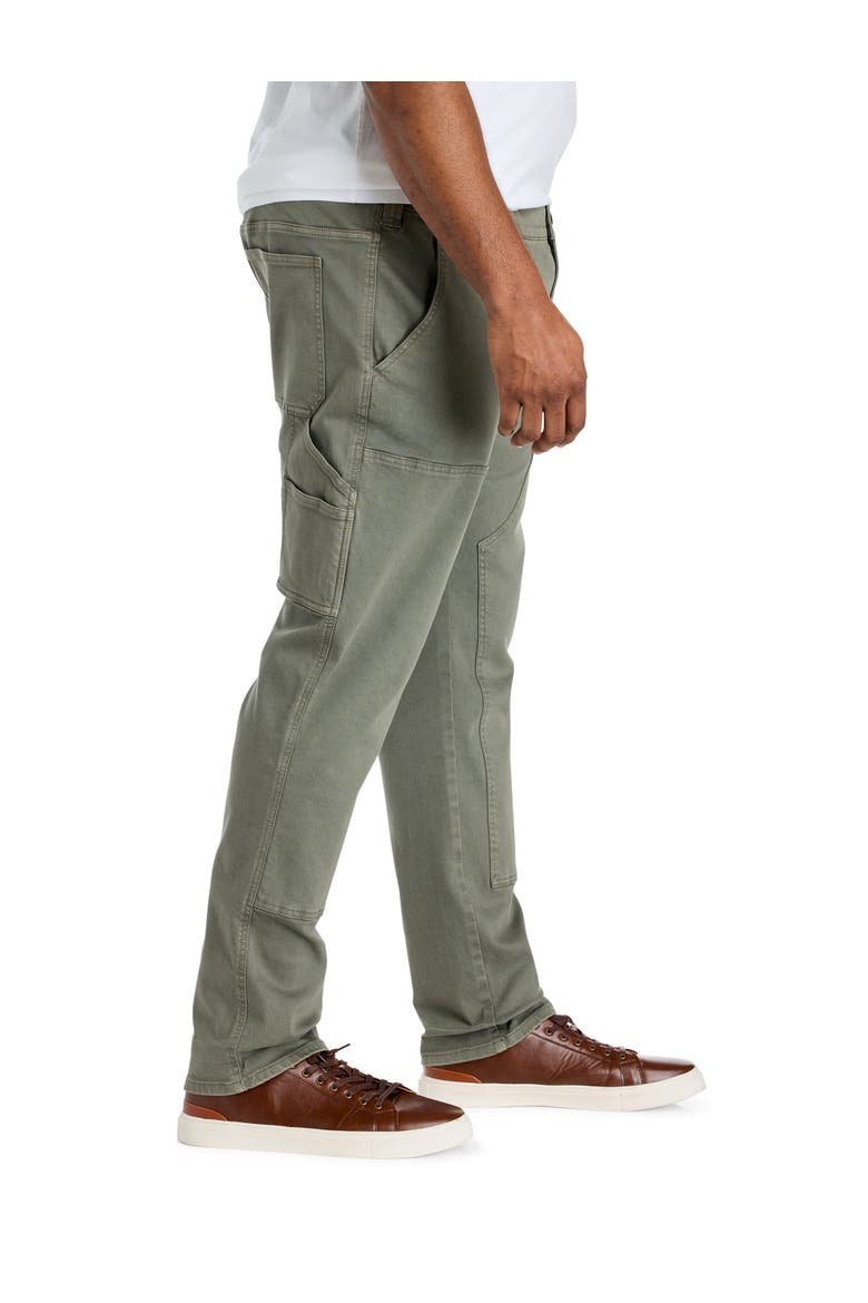 Big & Tall Reinforced Tapered-Fit Carpenter Jeans, Alternate, color, CASTOR OLIVE