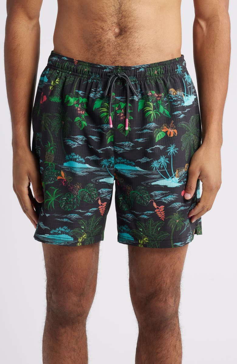 Tommy Bahama Naples Neon Shores Swim Trunks, Main, color, 