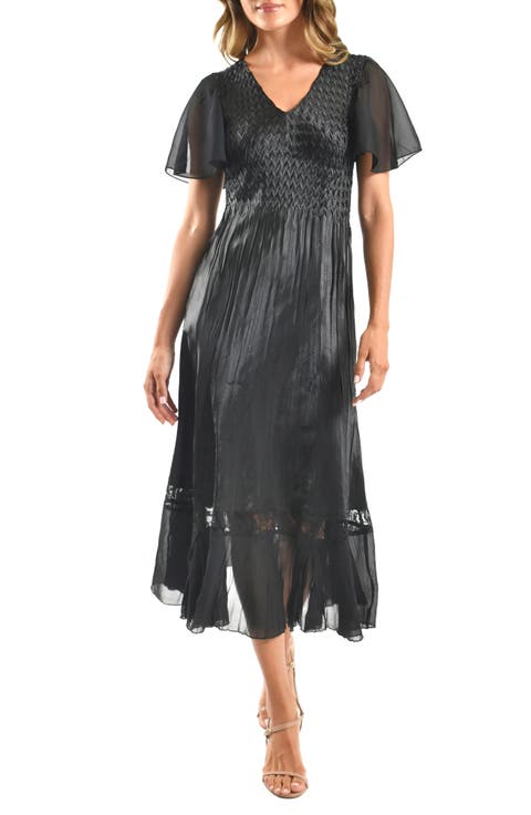 Charmeuse & Chiffon Cocktail Dress