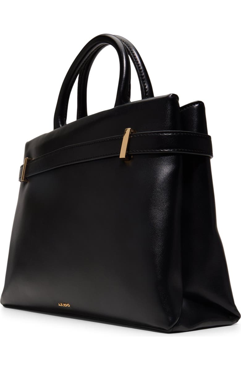 ALDO Alicie Faux Leather Tote, Alternate, color, Black