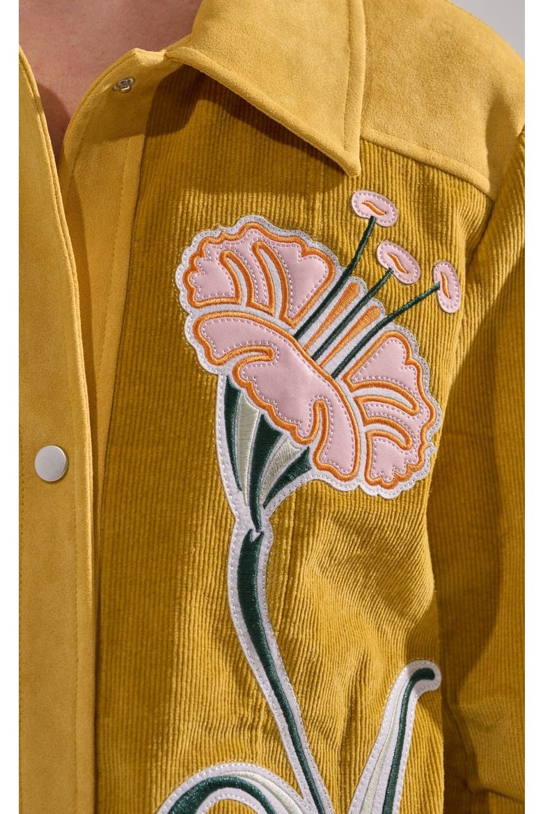 Geraldine Corduroy Jacket, Alternate, color, MUSTARD