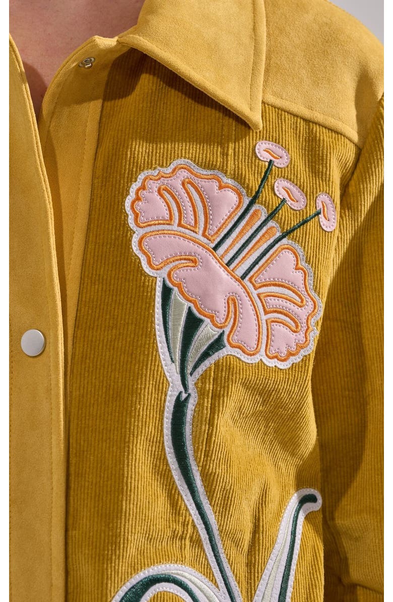 AZALEA WANG Geraldine Corduroy Jacket, Alternate, color, Mustard