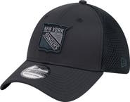 New Era Men's New Era Black New York Rangers Blackout 39THIRTY Flex Fit Hat