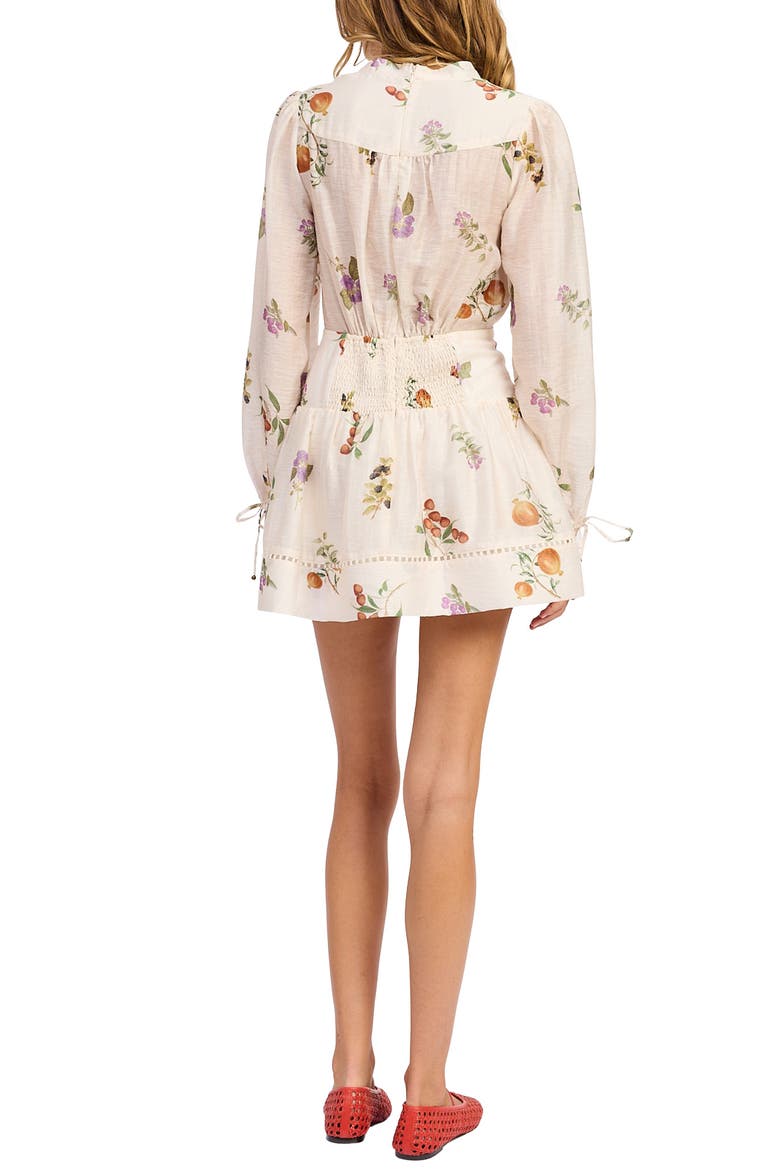 Tusla Long Sleeve Minidress, Alternate, color, IVORY MULTI
