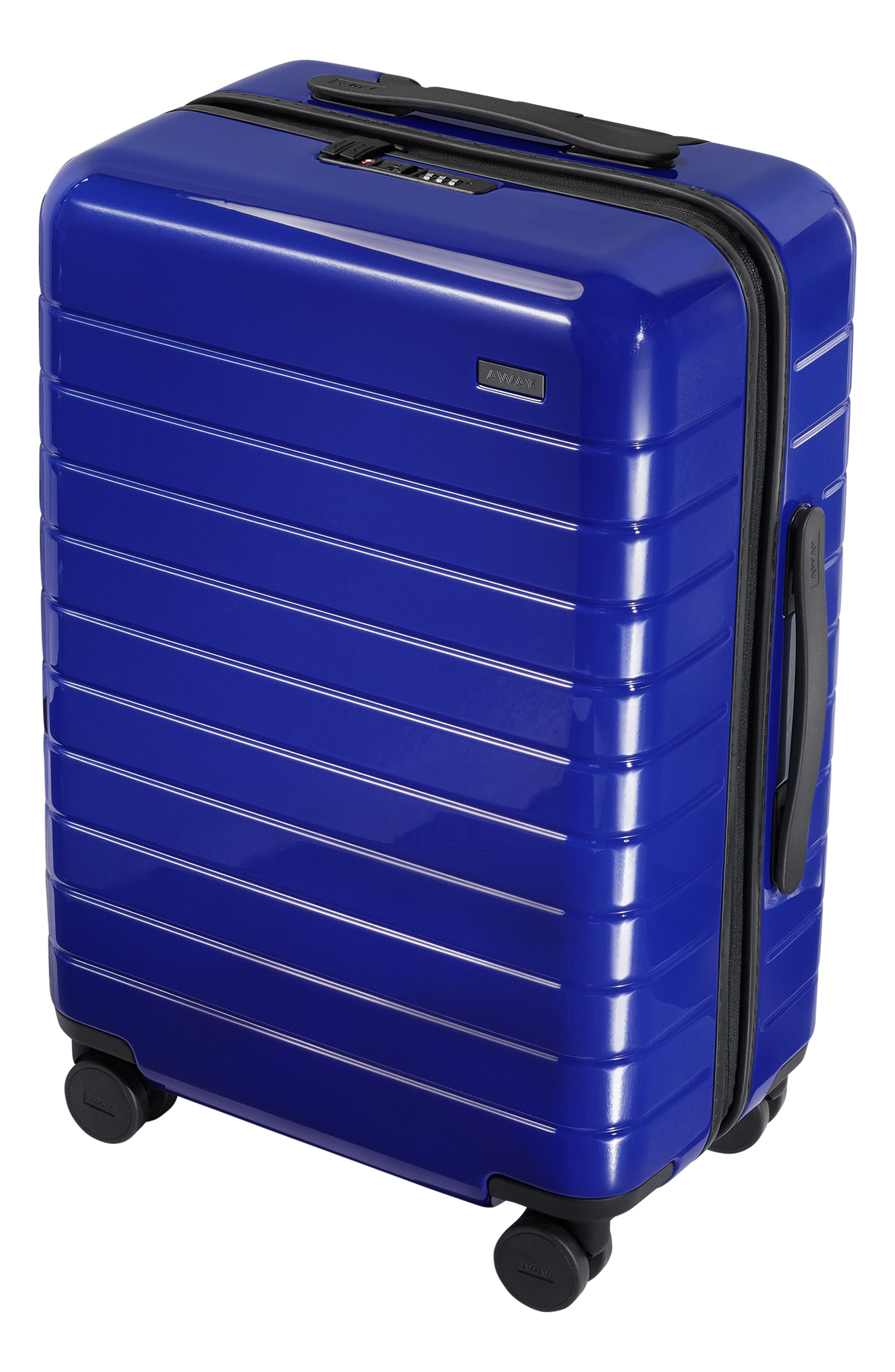 Away The Bigger Carry-On Suitcase, Alternate, color, Wave Blue
