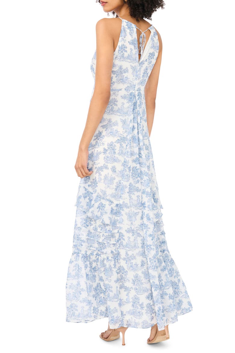 Ruffle Maxi Dress, Alternate, color, BLUE DENIM