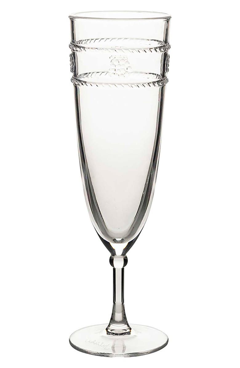 Juliska Isabella Set of 4 Acrylic Champagne Flutes, Alternate, color, Clear