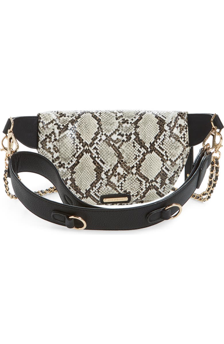 Like Dreams Animal Print Convertible Leather Belt Bag, Alternate, color,