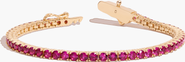 Aurate New York Lab Grown 6ct Red Ruby Tennis Bracelet