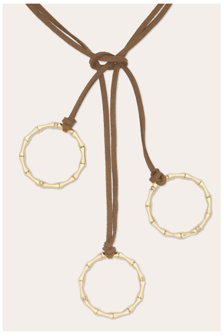 Chiara Wrap Necklace, Alternate, color, BROWN/ GOLD
