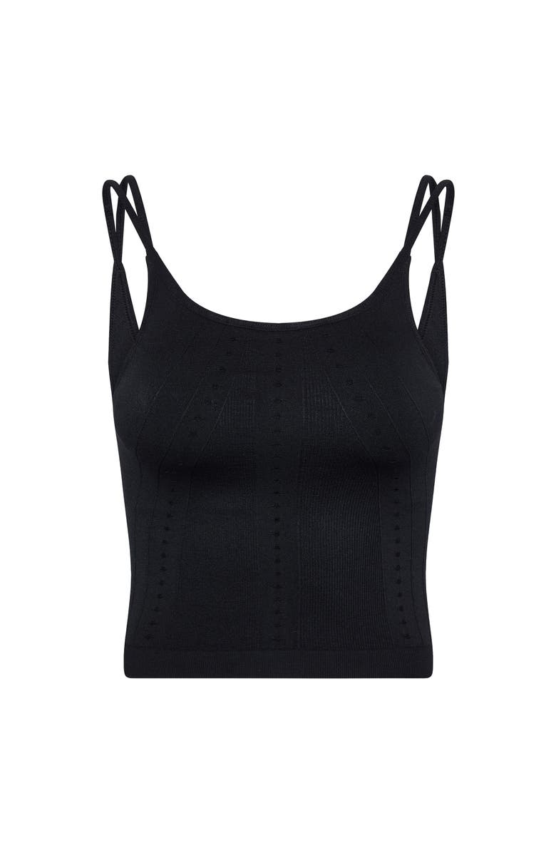 Born Living Yoga Shantala Medium Support Seamless Sport Top, Alternate, color, Black