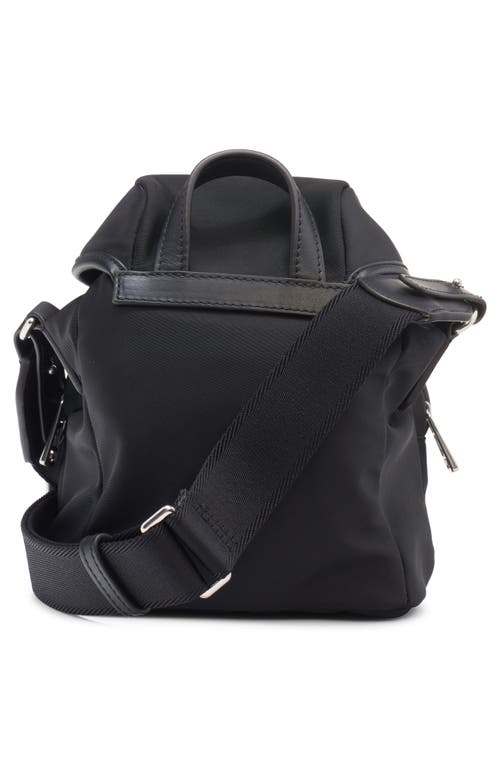 Moncler Trick Mini Leather-trimmed Crossbody Bag In Black