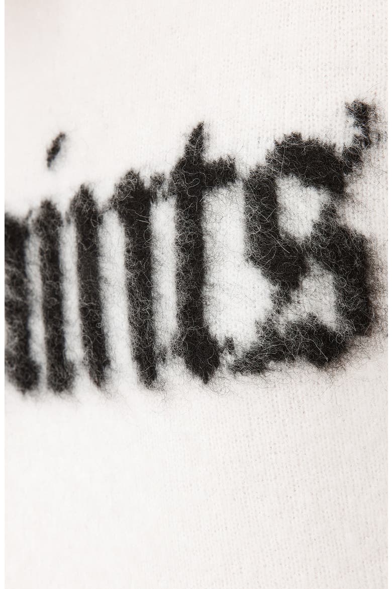 Saints & Sinners Crewneck Sweater, Alternate, color, CHALK WHITE/ BLACK
