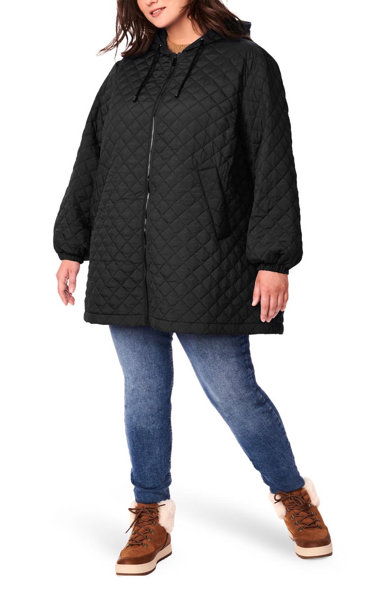 Bernardo Zip Front Water Resistant Liner Jacket, Alternate, color, 