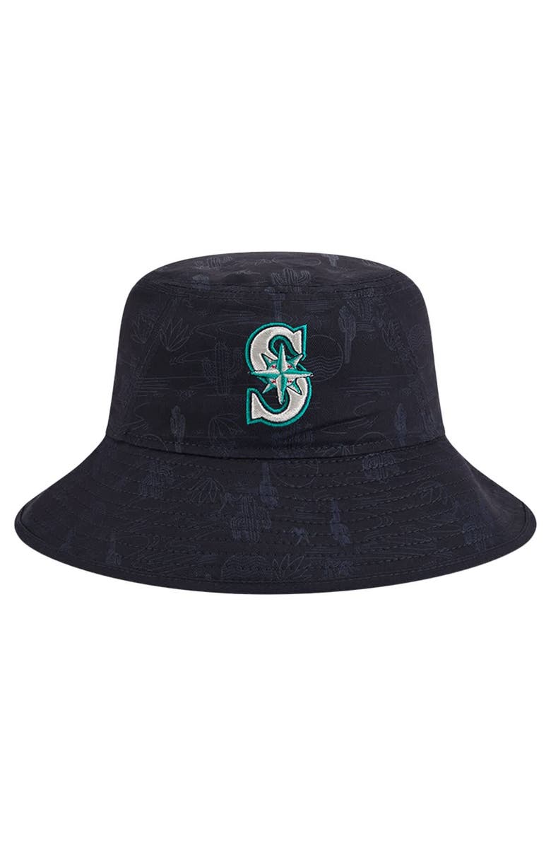 New Era Men's New Era Navy Seattle Mariners 2025 Spring Training All Over Print Bucket Hat, Alternate, color,