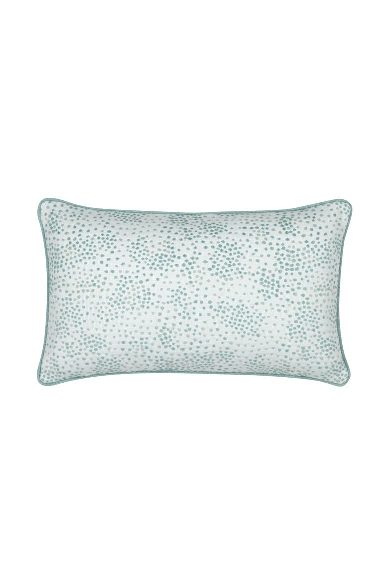 Speckle Surf with Chenille Dots Indoor & Outdoor Woven Accent Pillow, Main, color, Surf