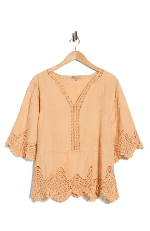 Crochet Cotton Peplum Top