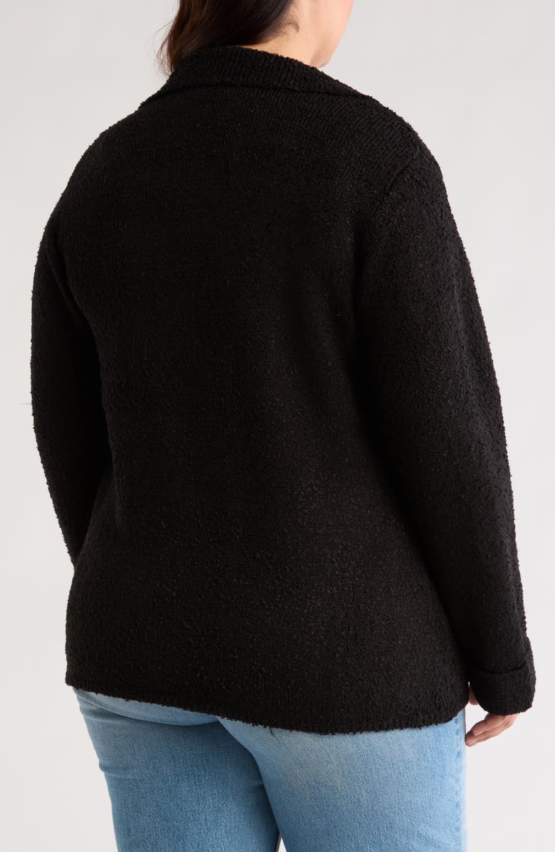 BY DESIGN River Bouclé Knit Cardigan, Alternate, color, Black