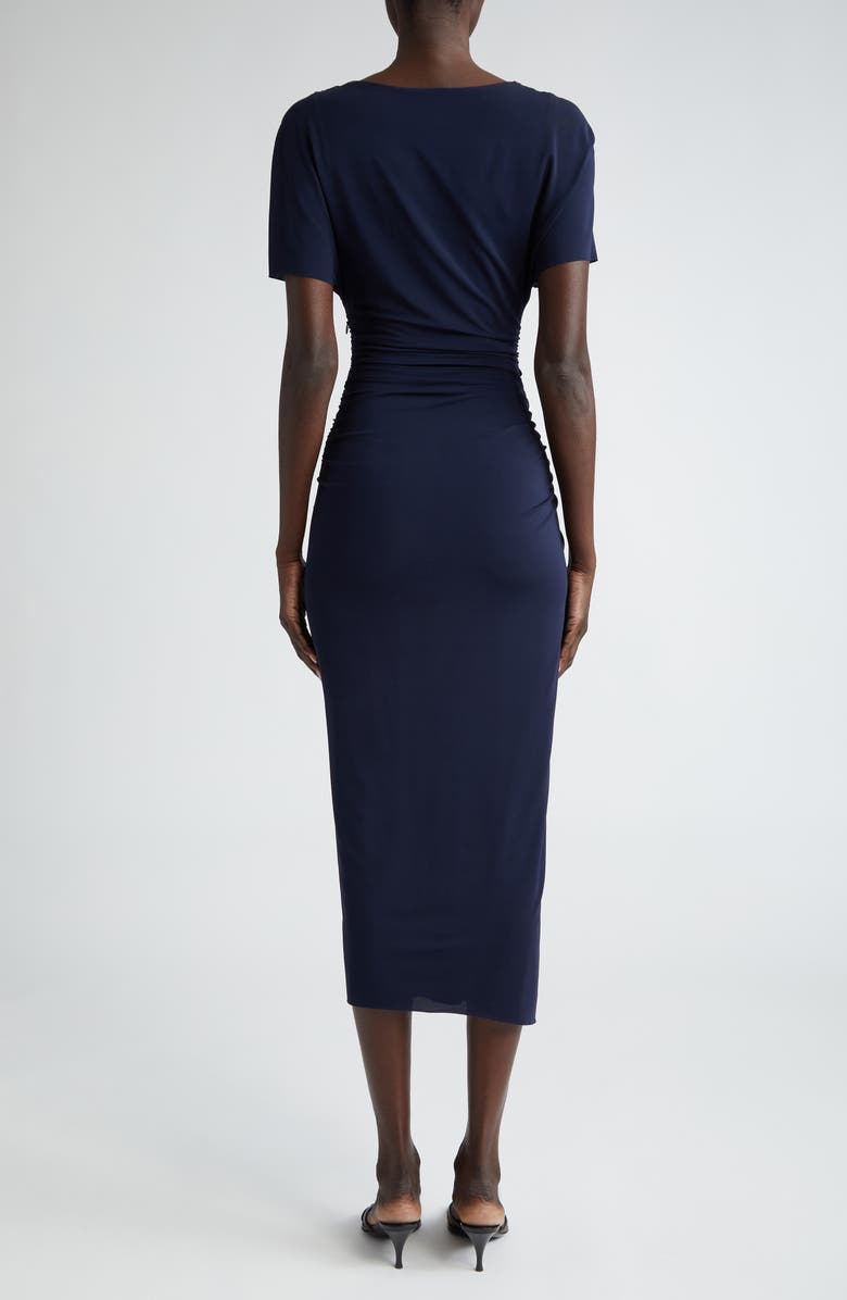 Jason Wu Collection Ruched Short Sleeve Jersey Dress, Alternate, color, 