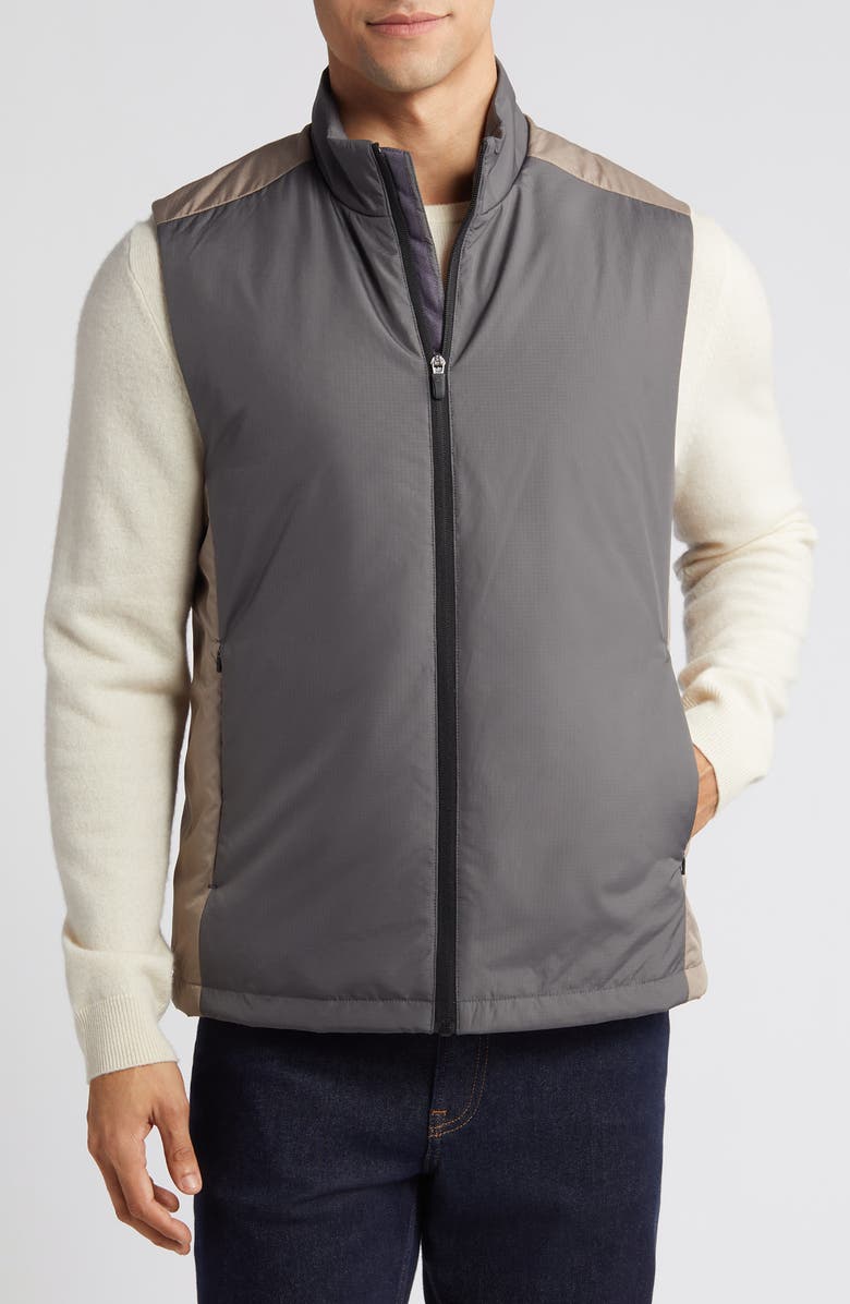 Johnston & Murphy XC4 Colorblock Water Resistant Vest, Alternate, color, Taupe