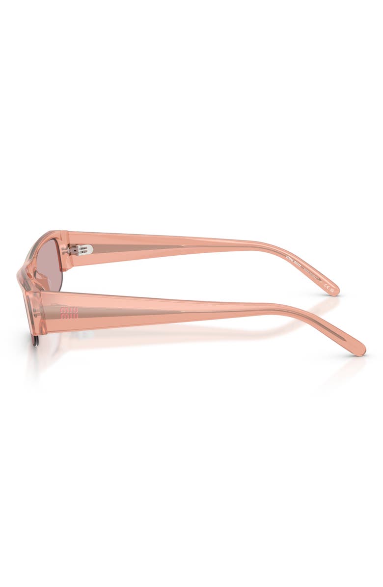 Miu Miu 51mm Rectangular Sunglasses, Alternate, color, Opal Pink / Pink