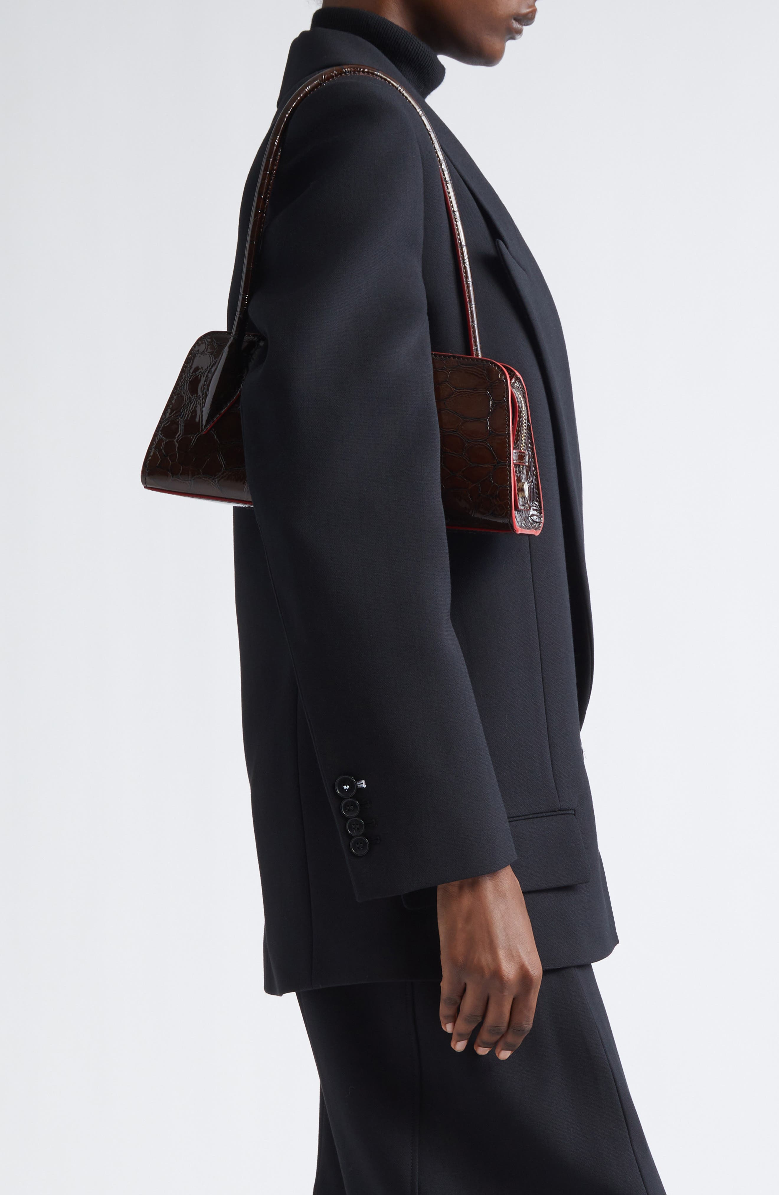 Christian Louboutin Eloïse Genuine Calf Hair Baguette Bag, Alternate, color, 