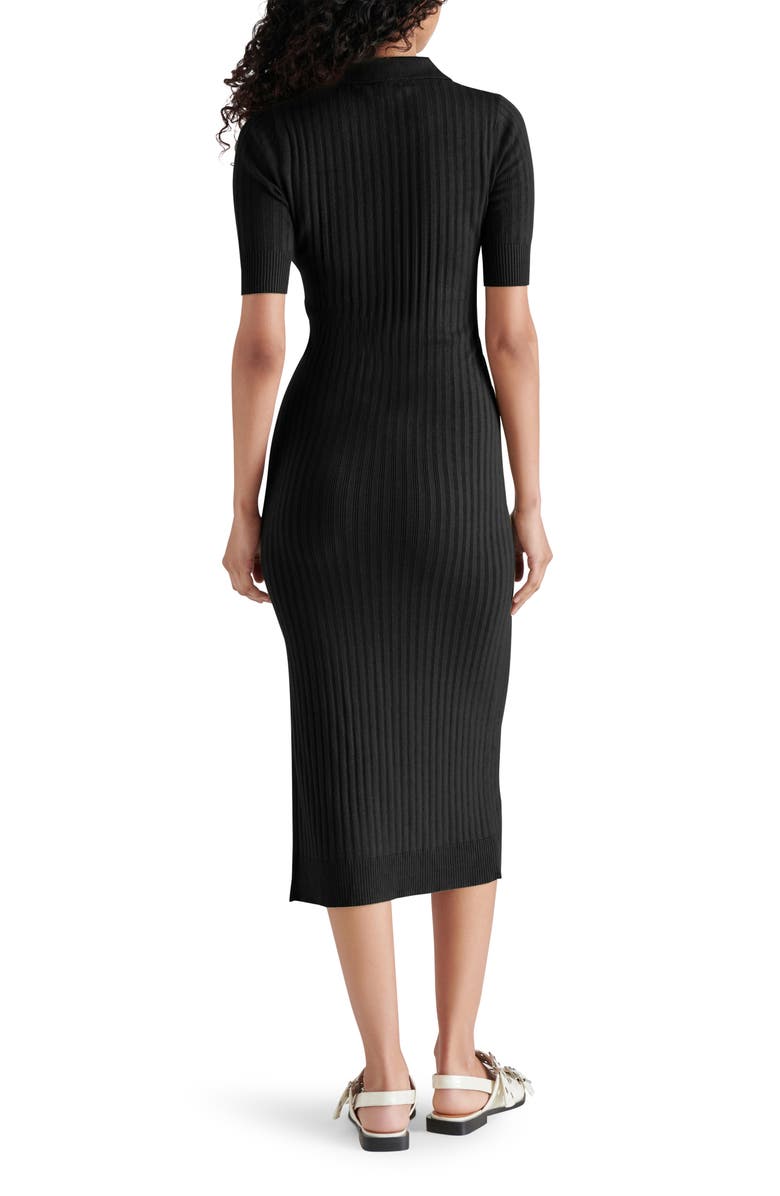 Steve Madden Lindy Polo Rib Midi Sweater Dress, Alternate, color, 