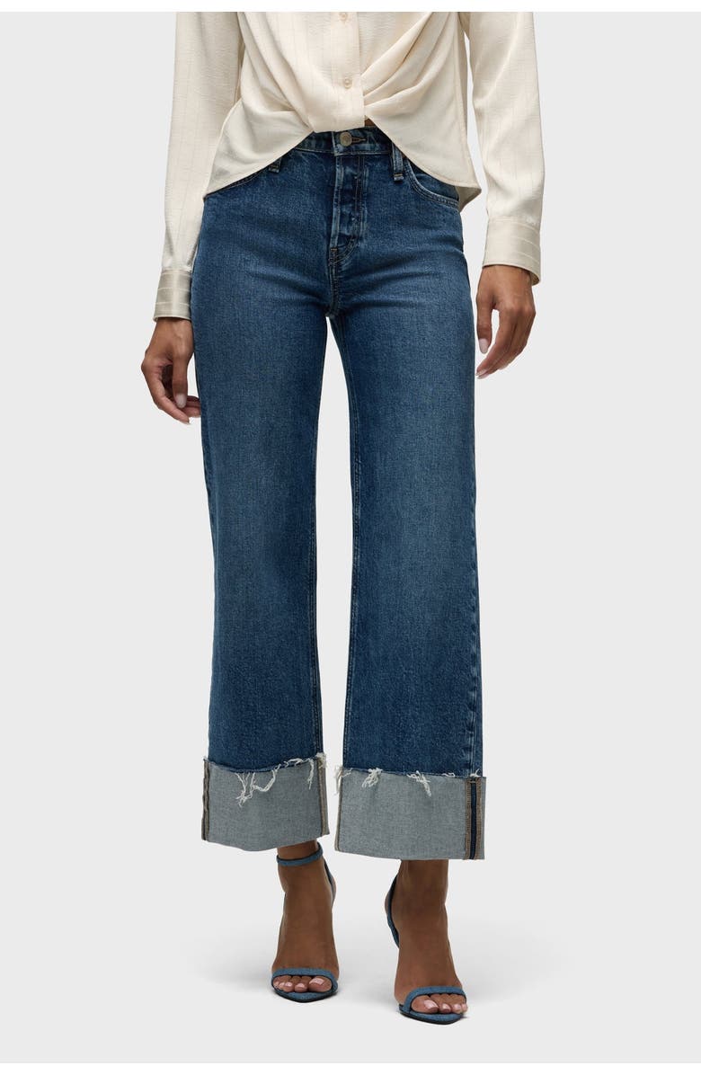 Hudson Jeans Rosie High-Rise Wide Leg Jean w/ Cuff, Main, color, Mallorca