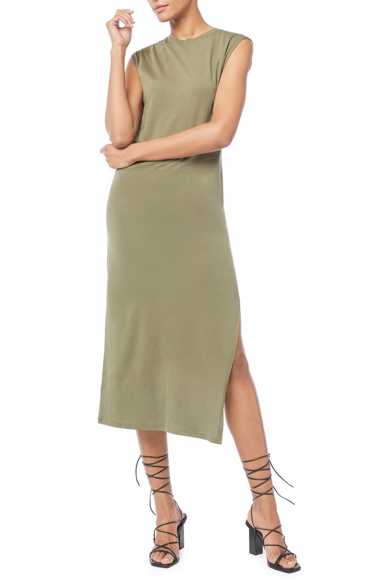 Le Muscle Organic Pima Cotton T-Shirt Dress, Main, color, MILITARY