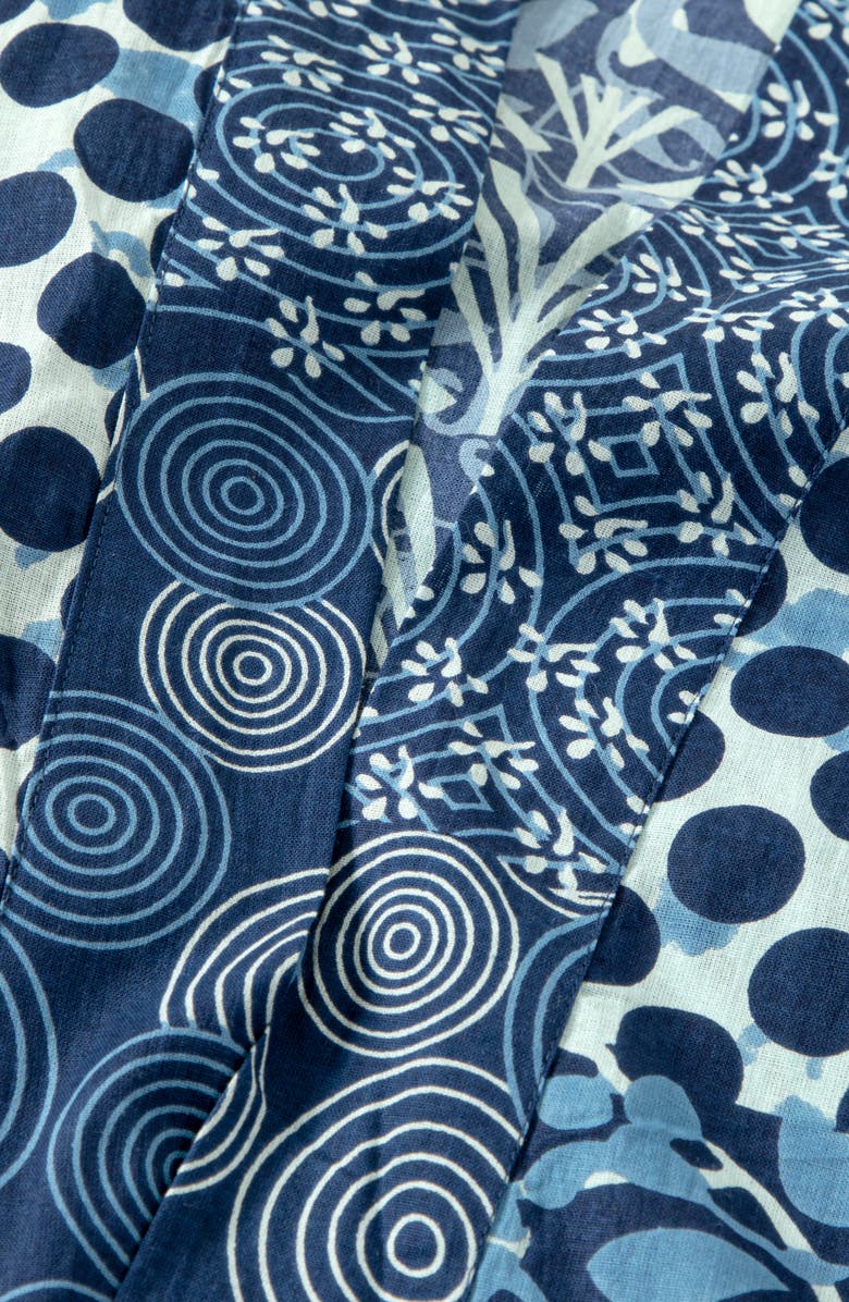 Uncommon Goods Patchwork Print Indigo Robe, Alternate, color, Multi