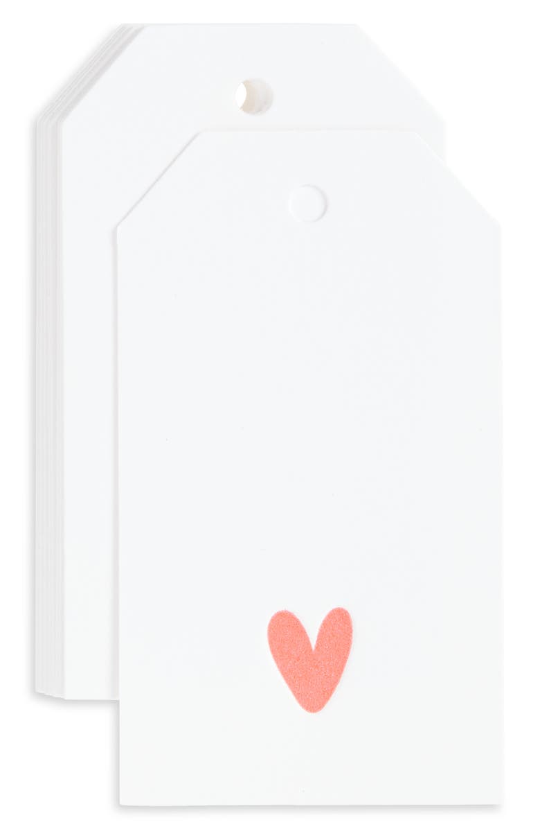 Sugar Paper Neon Heart Set of 10 Gift Tags, Main, color, 