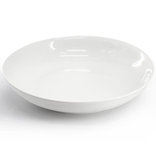 Gibson Home 2 Piece 11 Inch Round Fine Ceramic Serving Bowl Set In White
