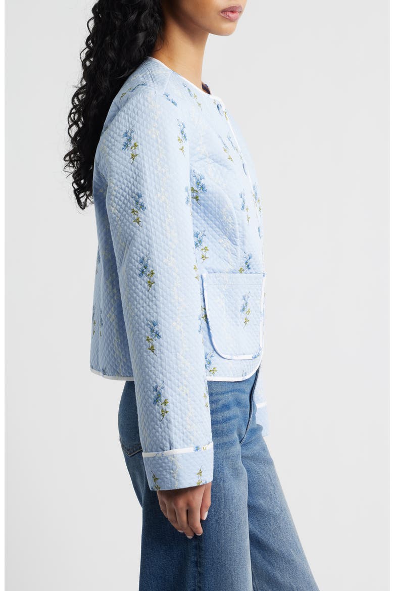The Rowan Quilted Crop Jacket, Alternate, color, BLUEBELL WALTZ