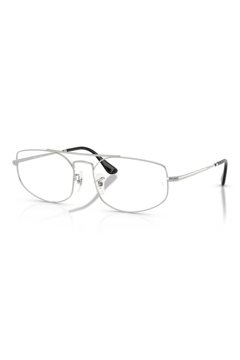 58mm Irregular Optical Glasses, Alternate, color, SILVER