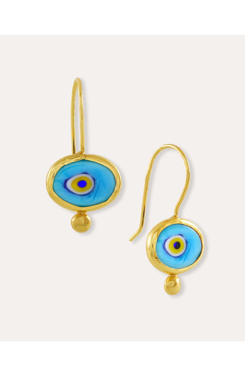 Ottoman Hands Alara Evil Eye Drop Earrings, Main, color, Blue