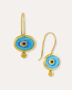 Ottoman Hands Alara Evil Eye Drop Earrings