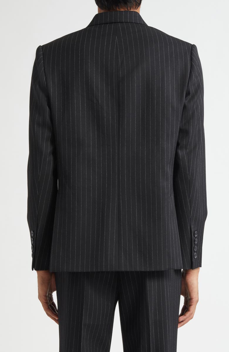 MIDNIGHT RODEO Double Breasted Jacket, Alternate, color, Black Pinstripe