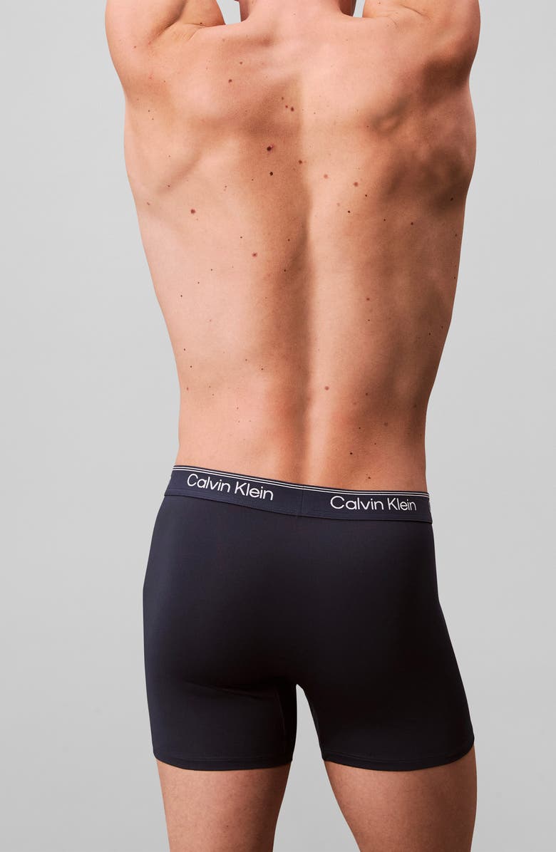 Calvin Klein Assorted 5-Pack Microfiber Boxer Briefs, Alternate, color, Black/ Blue/ Navy