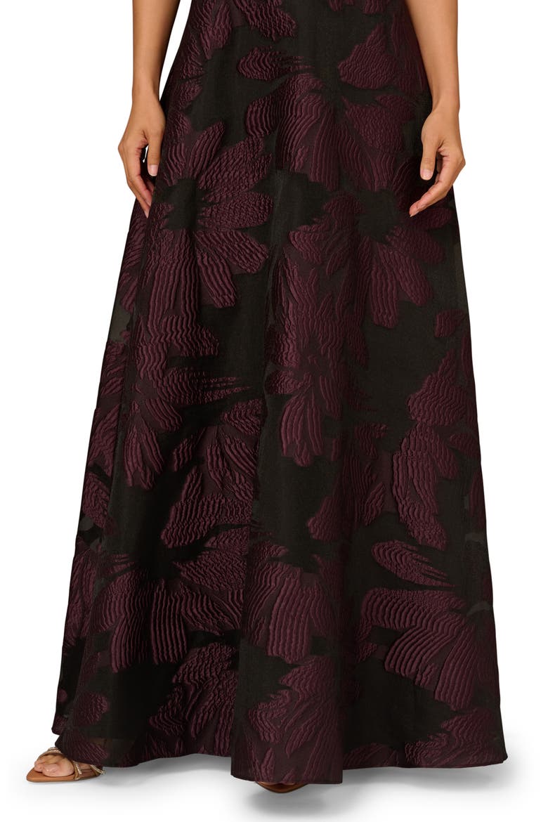 Sleeveless Organza Gown, Alternate, color, MIDNIGHT PLUM