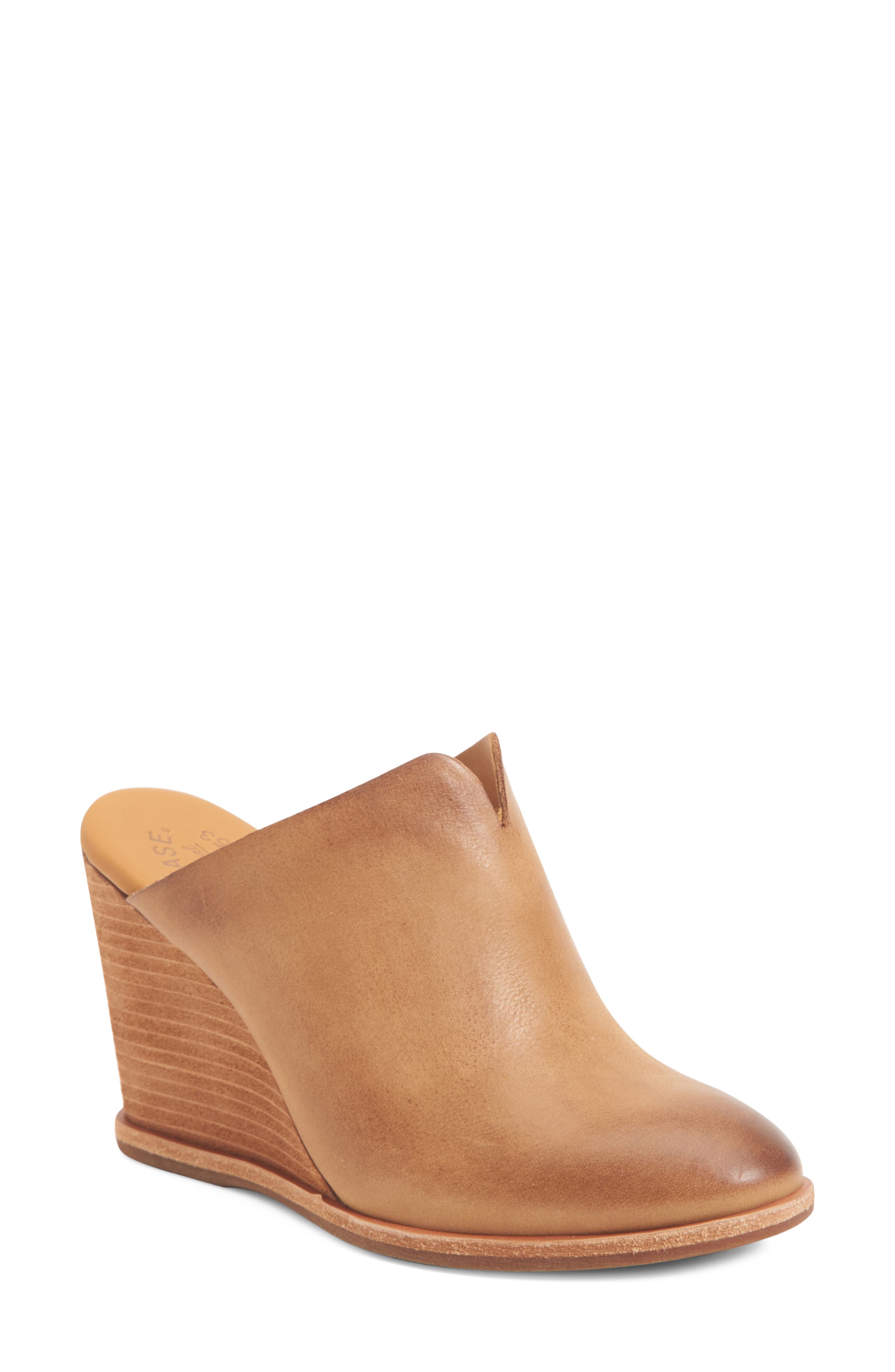 Lanka Wedge Mule, Main, color, BROWN LEATHER