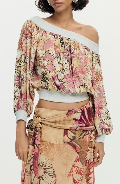 Print Off the Shoulder Top