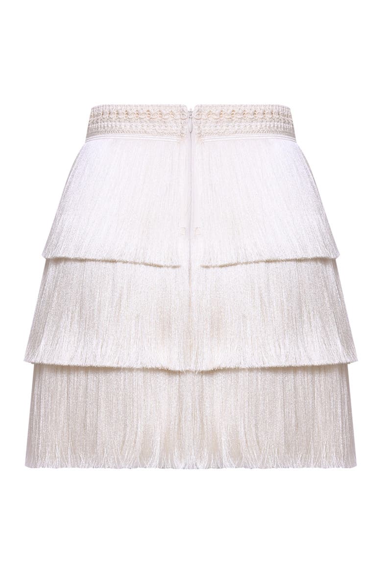 Amethyst Fringe Skirt, Alternate, color, OFF WHITE